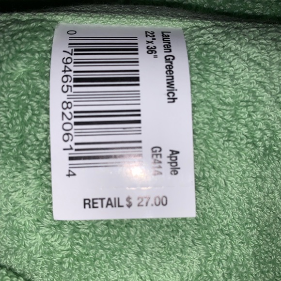 Ralph Lauren Cotton Bath Mat Apple Green 22x36” New NWT - Picture 3 of 7